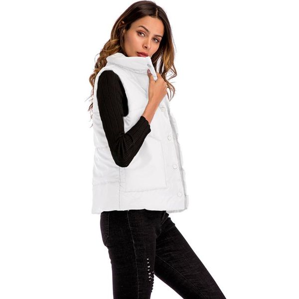 new arrival turn down collar single breasted light sleeveless outerwear coat vest tank, Black;white
new arrival turn down collar single breasted light sleeveless outerwear coat vest tank, Black;white
