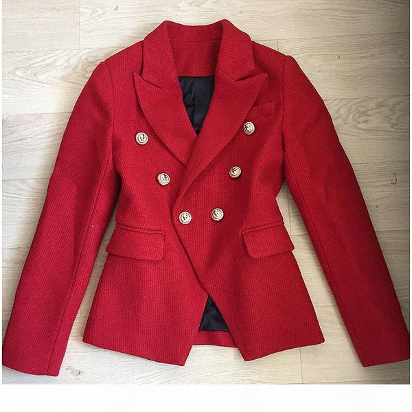 fashion 2018 fall winter blazer jacket women's classic lion buttons tweed wool blazer coat, White;black
fashion 2018 fall winter blazer jacket women's classic lion buttons tweed wool blazer coat, White;black