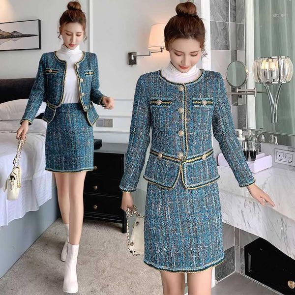 2019 autumn and winter new small fragrance coat short round neck knitted tweed western style fashion suit1, Black
2019 autumn and winter new small fragrance coat short round neck knitted tweed western style fashion suit1, Black