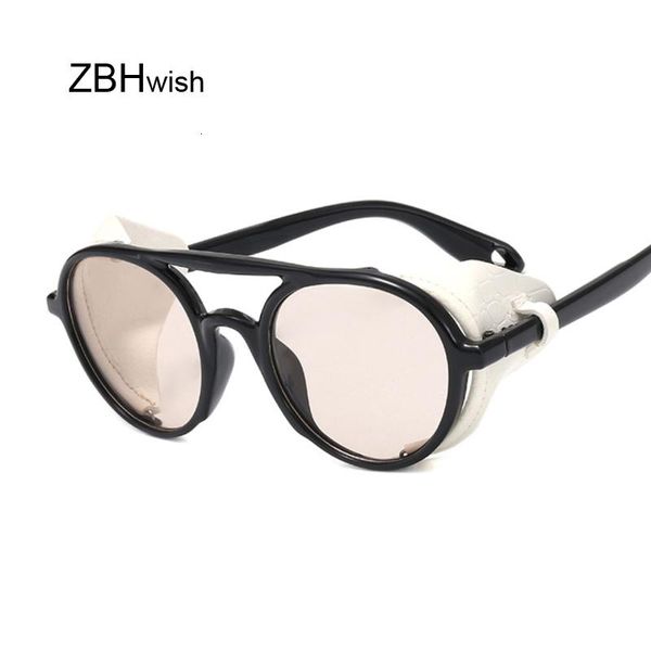sunglasses retro oval steampunk men women side shield goggles metal frame gothic mirror lens sun glasses, White;black
sunglasses retro oval steampunk men women side shield goggles metal frame gothic mirror lens sun glasses, White;black