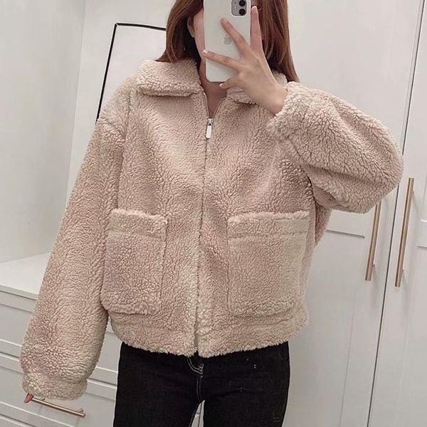 women's jackets kumsvag women autumn winter warm fleece coats 2021 long sleeve pockets cashmere female casual outerwear clothes 9917, Black;brown
women's jackets kumsvag women autumn winter warm fleece coats 2021 long sleeve pockets cashmere female casual outerwear clothes 9917, Black;brown