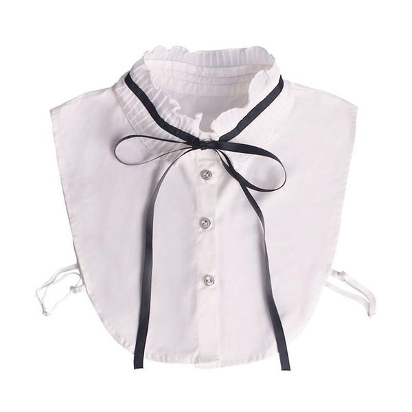ladies pleated ruffles fake stand collar lace-up bowtie detachable half-shirt ladies jllevw, Blue;red
ladies pleated ruffles fake stand collar lace-up bowtie detachable half-shirt ladies jllevw, Blue;red