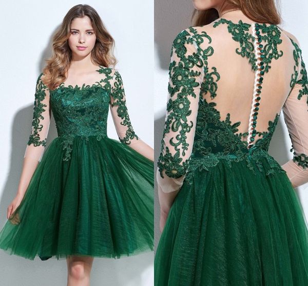 robe de soriee new prom party gowns 3/4 length sleeves appliques button homecoming dress green sheer cocktail dresses 2021, Black
robe de soriee new prom party gowns 3/4 length sleeves appliques button homecoming dress green sheer cocktail dresses 2021, Black