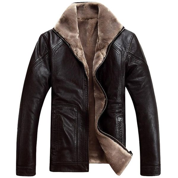 brand clothes 2020 winter thick leather garment casual flocking leather jacket men's waterproof warm coats plus szie 5xl, Black
brand clothes 2020 winter thick leather garment casual flocking leather jacket men's waterproof warm coats plus szie 5xl, Black