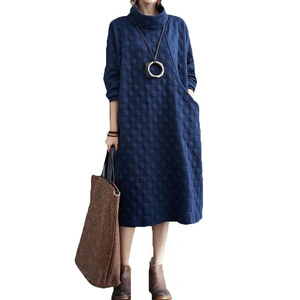 2021 new autumn winter dress plus size women's high-neck literary long-sleeved sweatshirts dress oversized 80b, Black;gray
2021 new autumn winter dress plus size women's high-neck literary long-sleeved sweatshirts dress oversized 80b, Black;gray