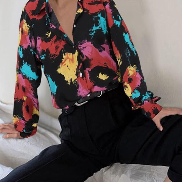 celmia 5xl women's blouses shirts 2020 autumn lapel long sleeve casual tie-dye floral printed loose buttons office blusas 7, White
celmia 5xl women's blouses shirts 2020 autumn lapel long sleeve casual tie-dye floral printed loose buttons office blusas 7, White
