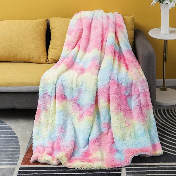 blankets faux fur colorful gradient bedding blanket warm soft fluffy fuzzy shaggy tie-dye rainbow sofa bedspread on the bed
blankets faux fur colorful gradient bedding blanket warm soft fluffy fuzzy shaggy tie-dye rainbow sofa bedspread on the bed
