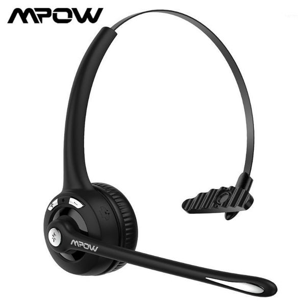 mpow pro office headset upgraded wireless bluetooth 5.0 crystal clear headphone with rotatable noise cancelling mic for driver1