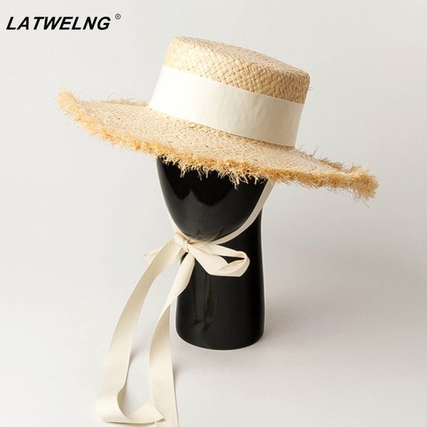handmade long ribbon banded ladies and girls raffia hats female flat beach hat summer sun uv hat t200602, Blue;gray
handmade long ribbon banded ladies and girls raffia hats female flat beach hat summer sun uv hat t200602, Blue;gray