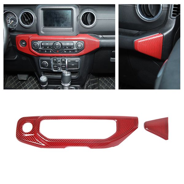 red carbon fiber air conditioning switch panel cover for jeep wrangler jl jlu 2018 up & 2020 gladiator jt
red carbon fiber air conditioning switch panel cover for jeep wrangler jl jlu 2018 up & 2020 gladiator jt