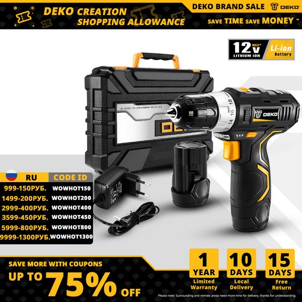 deko gcd12du3 12v max electric screwdriver cordless drill mini wireless power driver dc lithium-ion battery 3/8-inch 2-speed
deko gcd12du3 12v max electric screwdriver cordless drill mini wireless power driver dc lithium-ion battery 3/8-inch 2-speed