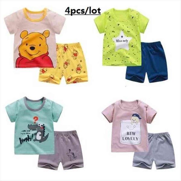 4pcs lot baby boys girls clothing set summer short sleeve cartoon cotton infant newborn clothes suit outerwear t-shirts, White
4pcs lot baby boys girls clothing set summer short sleeve cartoon cotton infant newborn clothes suit outerwear t-shirts, White