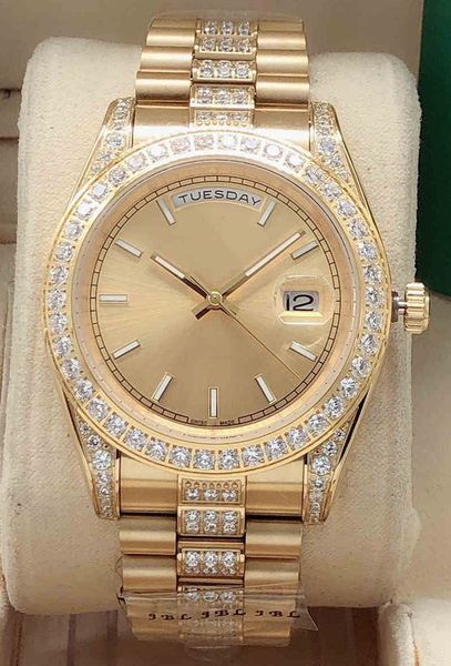 2020fashion watches 41mm sapphire mirror double date waterproof watch stainless steel middle row strap diamond ring gift wristwatch, Slivery;brown
2020fashion watches 41mm sapphire mirror double date waterproof watch stainless steel middle row strap diamond ring gift wristwatch, Slivery;brown
