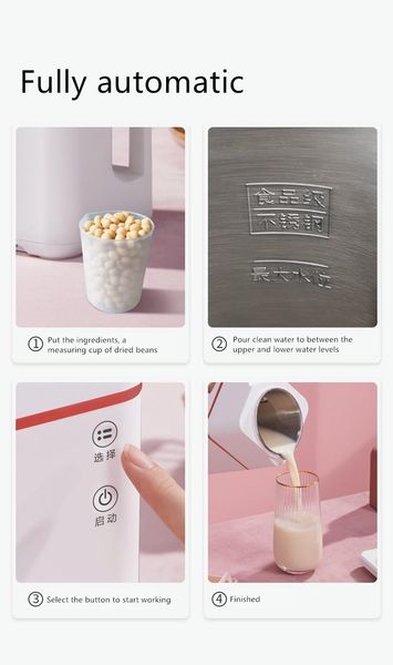 220v electric mini household soybeans milk juicer maker 600ml automatic grinding cooking machine multi cooker eu/au/uk
220v electric mini household soybeans milk juicer maker 600ml automatic grinding cooking machine multi cooker eu/au/uk