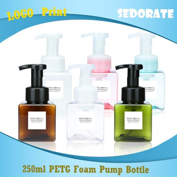 storage bottles & jars sedorate 20 pcs/lot 250ml square petg pump foam bottle empty cosmetic containers plastic face refillable fy003
storage bottles & jars sedorate 20 pcs/lot 250ml square petg pump foam bottle empty cosmetic containers plastic face refillable fy003