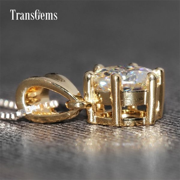 transgems solid 14k yellow gold 1 ct 6.5mm f color moissanite diamond solitaire slide pendant for women wedding birthday gift y200620, Silver
transgems solid 14k yellow gold 1 ct 6.5mm f color moissanite diamond solitaire slide pendant for women wedding birthday gift y200620, Silver