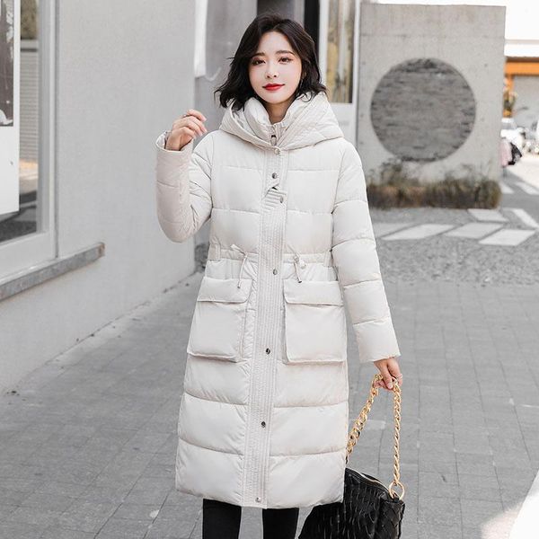 solid chic slim long fashion stand collar winter coat women casual pocket adjustable waist parka hooded jacket, Black
solid chic slim long fashion stand collar winter coat women casual pocket adjustable waist parka hooded jacket, Black