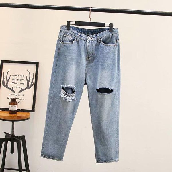 plus size casual harem jeans 2019 autumn women fashion loose holes denim ankle-length pants t55-60281, Blue
plus size casual harem jeans 2019 autumn women fashion loose holes denim ankle-length pants t55-60281, Blue