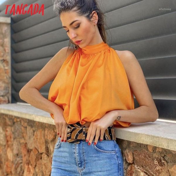 tangada 2020 women loose orange shirts bow neck sleeveless solid elegant office ladies work wear blouses 3r151, White
tangada 2020 women loose orange shirts bow neck sleeveless solid elegant office ladies work wear blouses 3r151, White