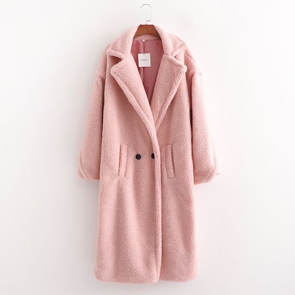 long of stuffed female warm cashmere oversized chunky outerwear winter fur coat lambswool coats vmtj, Black
long of stuffed female warm cashmere oversized chunky outerwear winter fur coat lambswool coats vmtj, Black