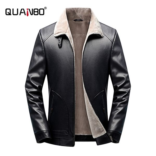 men's fur jacket winter thicken warm wool liner business casual leather jackets fashion short turn down collar coat 201026, Black
men's fur jacket winter thicken warm wool liner business casual leather jackets fashion short turn down collar coat 201026, Black