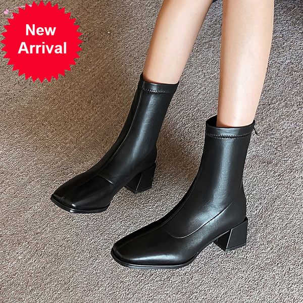 2021 the new simple ol'square style toe ankle fashion zipper black stretch medium heel thick motorcycle boots women's shoes nnc4
2021 the new simple ol'square style toe ankle fashion zipper black stretch medium heel thick motorcycle boots women's shoes nnc4