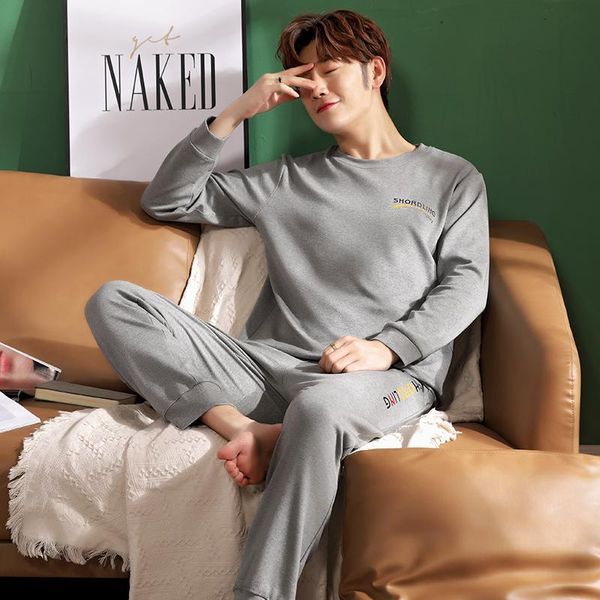 men's sleepwear pajamas long sleeve pure cotton spring and autumn leisure suit with round collar, Black;brown
men's sleepwear pajamas long sleeve pure cotton spring and autumn leisure suit with round collar, Black;brown