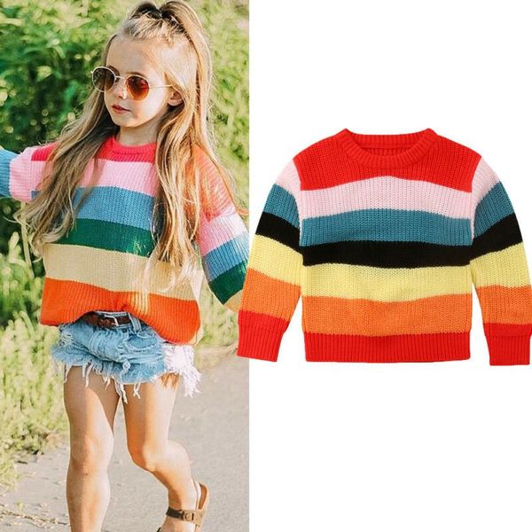 pullover girls autumn winter rainbow sweater long sleeve fashion clothes kids jumper loose top, Blue
pullover girls autumn winter rainbow sweater long sleeve fashion clothes kids jumper loose top, Blue
