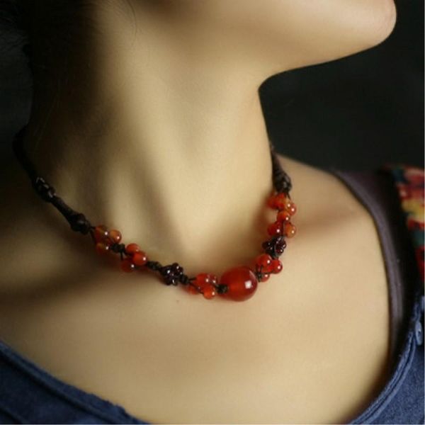 pendant necklaces elegant 2 colors red a gate or coral beads chinese silk string necklace bohemian style handmade original ethnic jewelry, Silver
pendant necklaces elegant 2 colors red a gate or coral beads chinese silk string necklace bohemian style handmade original ethnic jewelry, Silver