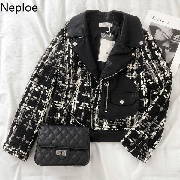 neploe autumn winter patchwork weave leather jacket turn down collar long sleeve small fragrance chaquter slim oblique zipper 201112, Black;brown
neploe autumn winter patchwork weave leather jacket turn down collar long sleeve small fragrance chaquter slim oblique zipper 201112, Black;brown