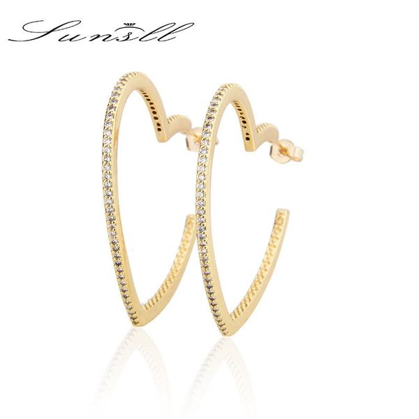 new gold earring white cubic zircon heart hoop earrings for girls /women fashion simple jewelry copper stud earring party gifts, Golden;silver
new gold earring white cubic zircon heart hoop earrings for girls /women fashion simple jewelry copper stud earring party gifts, Golden;silver