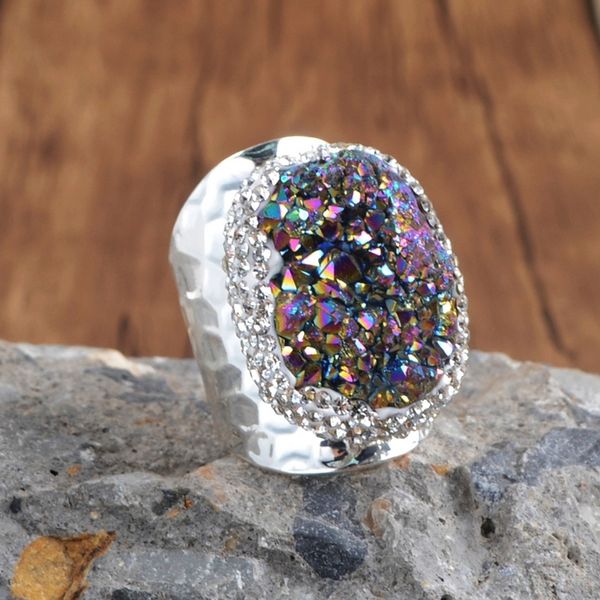 dropshipping druzy stone ring for wedding us european jewelry gems band rings women ring, Silver
dropshipping druzy stone ring for wedding us european jewelry gems band rings women ring, Silver