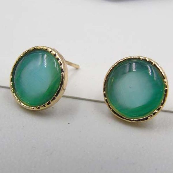 stud green earrings for women natural opal stone crystal cubic zirconia brinco pedra verde aretes de mujer, Golden;silver
stud green earrings for women natural opal stone crystal cubic zirconia brinco pedra verde aretes de mujer, Golden;silver