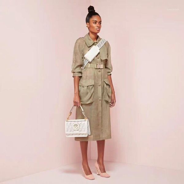 women's trench coats autumn 2021 french fashion turn-down collar half sashes women pockets single breasted vestidos casual vintage long, Tan;black
women's trench coats autumn 2021 french fashion turn-down collar half sashes women pockets single breasted vestidos casual vintage long, Tan;black