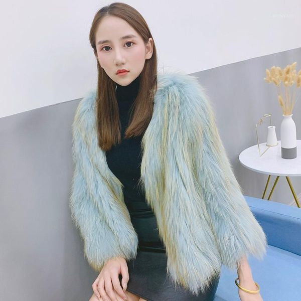 women's fur & faux winter fashion patchwork mink fake jacket women korean raccoon short reversible plush coat thick warm v-neck1, Black
women's fur & faux winter fashion patchwork mink fake jacket women korean raccoon short reversible plush coat thick warm v-neck1, Black