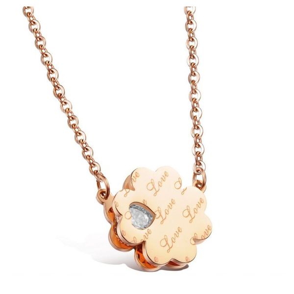 pendant necklaces three color 316l stainless steel four heart crystal necklace for women, Silver 
pendant necklaces three color 316l stainless steel four heart crystal necklace for women, Silver