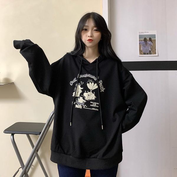 women's hoodies & sweatshirts cute cartoon print hooded japanese harajuku vintage ladies korean loose casuala for female, Black
women's hoodies & sweatshirts cute cartoon print hooded japanese harajuku vintage ladies korean loose casuala for female, Black