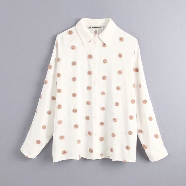 polka dot embroidery women long sleeve shirt autumn leisure lady turn-down collar blouse loose s6360 y200103, White
polka dot embroidery women long sleeve shirt autumn leisure lady turn-down collar blouse loose s6360 y200103, White
