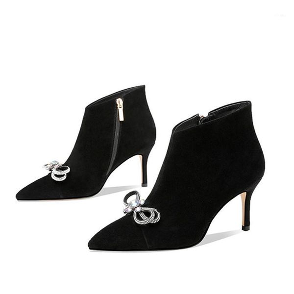 boots rhinestone genuine leather women high heels pointed toe ankle for stiletto heel quality1, Black
boots rhinestone genuine leather women high heels pointed toe ankle for stiletto heel quality1, Black