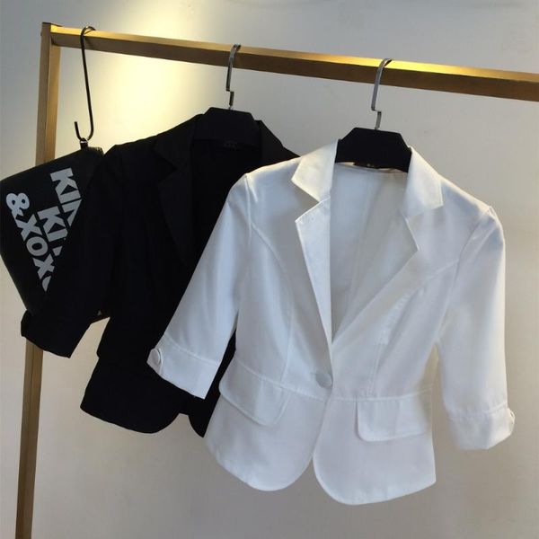 women's suits & blazers female blazer outerwear 2021 spring and autumn women suit slim design white fashion jacket coat femme, White;black
women's suits & blazers female blazer outerwear 2021 spring and autumn women suit slim design white fashion jacket coat femme, White;black