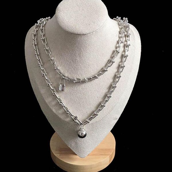 popular japan korea for women necklace double layer lengthened round ball lock stainless steel luxury jewelry 2021 new gift, Silver
popular japan korea for women necklace double layer lengthened round ball lock stainless steel luxury jewelry 2021 new gift, Silver