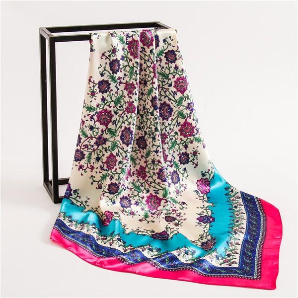 scarves women floral printed handle bag head multifunction handkerchief hijab wrap femme soie square satin bandana foulard silk scarf 90, Blue;gray
scarves women floral printed handle bag head multifunction handkerchief hijab wrap femme soie square satin bandana foulard silk scarf 90, Blue;gray