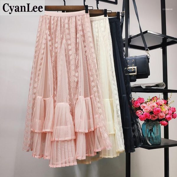cyanlee 2020 summer sweet cake layered long mesh skirts women high waist lace tulle pleated skirt female slim black pink skirts11
cyanlee 2020 summer sweet cake layered long mesh skirts women high waist lace tulle pleated skirt female slim black pink skirts11