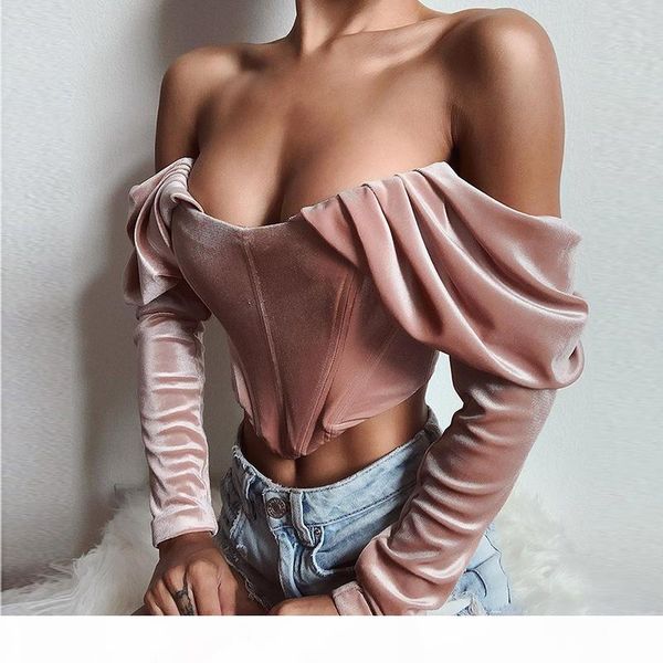 velvet blouse women autumn vintage long sleeve ruched off shoulder corset style ladies winter shirt t200321, White
velvet blouse women autumn vintage long sleeve ruched off shoulder corset style ladies winter shirt t200321, White