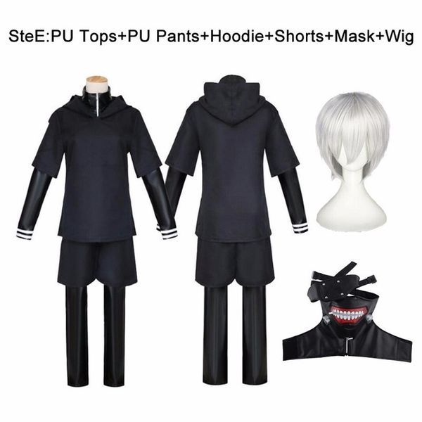 theme costume jp anime tokyo ghoul ken kaneki cosplay costume full set black leather fight uniform women men halloween costume with mask wig, Black;red
theme costume jp anime tokyo ghoul ken kaneki cosplay costume full set black leather fight uniform women men halloween costume with mask wig, Black;red