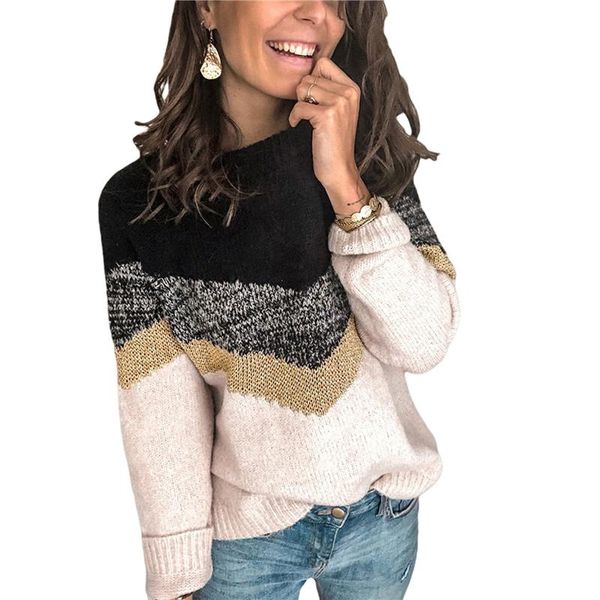 2020 women color block sweater autumn and winter casual style striped long sleeve round neck pullover sweater ladies clothes, White;black
2020 women color block sweater autumn and winter casual style striped long sleeve round neck pullover sweater ladies clothes, White;black