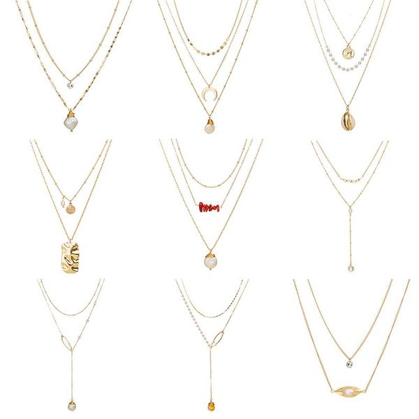 multi-layer crystal pearl pendant necklace ladies retro charm necklace party jewelry accessories girlfriend gift bohemian jewelr, Silver
multi-layer crystal pearl pendant necklace ladies retro charm necklace party jewelry accessories girlfriend gift bohemian jewelr, Silver