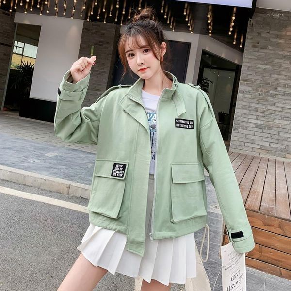 2020 spring autumn women jacket women long sleeve loose coat fashion print baggy casual peppy style student female outwear1, Black;brown
2020 spring autumn women jacket women long sleeve loose coat fashion print baggy casual peppy style student female outwear1, Black;brown