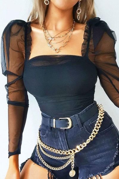 women's jumpsuits & rompers au women casual solid mesh patchwork puff sleeve ruched blouse square neck long, Black;white
women's jumpsuits & rompers au women casual solid mesh patchwork puff sleeve ruched blouse square neck long, Black;white
