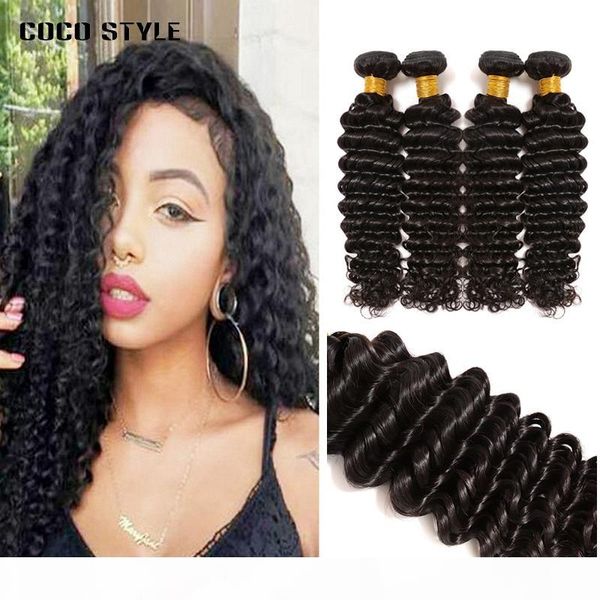 4 bundles peruvian deep wave hair weave extensions non remy hair natural color can be dyed hair bundles, Black
4 bundles peruvian deep wave hair weave extensions non remy hair natural color can be dyed hair bundles, Black